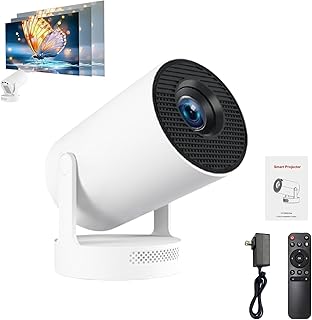 Compare 2026 New Mini 210° Smart Projector With Extra LargeScreen Display, Mini Projector, 35"130" Screen Video Projectors, With 180° Rotation & Auto Keystone, Support 4k, UltraQuiet at KSA Price
