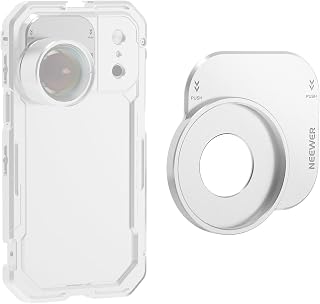 Compare NEEWER 37mm Filter Lens Backplate for PA143PA144 Phone Cage Only, Quick Release Video Rig Mobile Camera Photography Accessories Compatible with iPhone 17 Pro 17 Pro Max Beastgrip, PA152 Silver at KSA Price