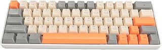 Compare XUMIUZIY 60% Mechanical Gaming Keyboard, RGB Backlit Wired Gaming Keyboard, 63 Keys Ultra Compact Keyboard with Blue Switch, 3 Color Keycaps, Waterproof Keyboard for Win, OS X, PC, Laptop at KSA Price
