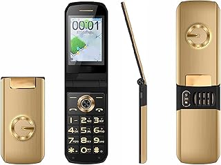 Compare Flip Phone for Seniors, A Backup Phone for Young And Old, 2.6 Inches Big Screen, Big FontLoudspeakersDual Card Dual Standby, with MP3 Music Playback+One Key Fast Dial,Gold at KSA Price
