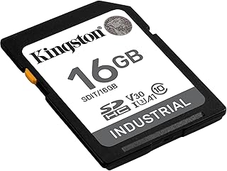 Compare Kingston Industrial SD Card, Up to 100MBs, High Endurance, UHSI U3 V30 A1, SDIT16GB at KSA Price