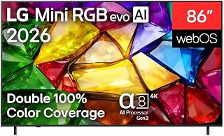 Compare 86 inch LG Mini RGB evo AI MRGB85 4K Smart TV 2026 at KSA Price
