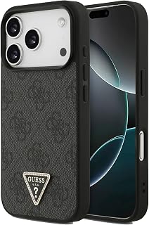 Compare iPhone 17 Pro Leather Case Luxury Embossed iPhone 17 Pro Case Support MagSafe Wireless Charging iPhone 17 Pro Shockproof Back Protection Cover French Style Stylish GUESS Certified Brown at KSA Price