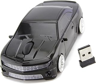 Compare Syrisora Sport Car Shaped Wireless Computer Mouse, 2.4G Wireless Gaming Mouse with High Accuracy Sensor and Plug and Play, for Laptop PC and Gaming black at KSA Price