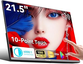 Compare Touchscreen Monitor, 21.5 Inch 1080P Computer Screen with VESA Support, Black at KSA Price
