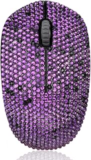 Compare Bling Sparkle Crystal Rhinestone 2.4G Wireless Computer Mouse Mice for Laptop Notebook PC Gifts for The Office  Purple at KSA Price