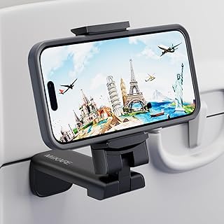 Compare MiiKARE Airplane Phone Holder Mount, Plane Travel Essentials Gift, Black at KSA Price