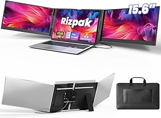 Compare Portable Monitor Extension Cable Single Cable, Ultra Slim 15.6" Portable Triple Monitor 1080P IPS Display, USBCUSBA Connection, Travel Monitor for 13A Laptops at KSA Price