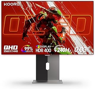 KOORUI 27 inch QD-OLED Gaming Monitor, 240Hz Monitor,…