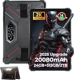 Compare HOTWAV R9 Plus 2025 Rugged Tablet 11 inch Tablets Android 14, 20080mAh Waterproof Tablet, 2K 24GB+512GB2TB TF Tablets Rugged, 64MP+16MP OctaCore IP68&IP69K4G Dual SIM5G WiFiFace IDGPSOTG at KSA Price