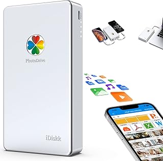 Compare iDiskk 2TB Apple Certified External Hard Drive for iPhone 16,15 & iPad Android Mobile 2TB Photo Stick,MacBook and PC, Photo Storage Phone Drive to Bacukp PhotosVideos,Files for iPhone14131211X at KSA Price