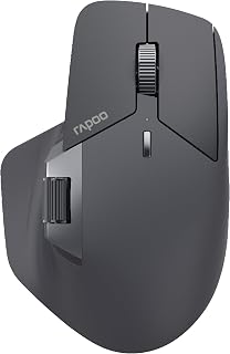 Compare Rapoo MT760M Wireless Mouse 4000 DPI Sensor Environmentally Friendly Rechargeable Battery Ergonomic PC & Mac Grey Black at KSA Price