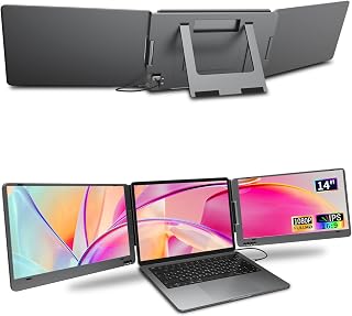 Compare KPKUE Laptop Screen Extender, 14" 1080P FHD IPS Dual Portable Monitor for Laptop, Compatible with 11.6" 15.6" Laptops Mac Windows Chrome at KSA Price