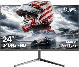Compare 24" Curved Gaming Monitor 240Hz, FHD 1080p Computer Monitor with 3000R, 4000:1 Contrast Ratio, HDR10, FreeSync, HDMI 2.0 & DP 1.4, VESA Support, Gaming & Offici at KSA Price