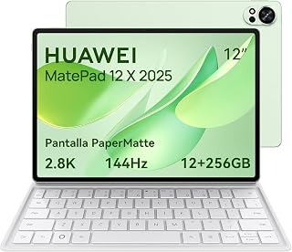 Compare HUAWEI MatePad 12 X 2025 Tablet, 2.8K 144Hz 1000nits 12 Inch Display PaperMatte Ultralight, 12+256GB, 10100mAh Battery with Supercharge 6W, WiFi 7, Notes, with Ultralight Keyboard, Green at KSA Price