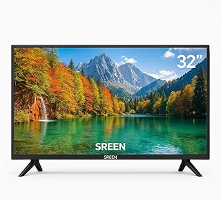 Compare SREEN 32 Inch HD LED TV  Model SRET32, Slim Bezel, HDMI & USB Ports, Wall Mountable, Clear Picture Quality – 2025 Edition at KSA Price