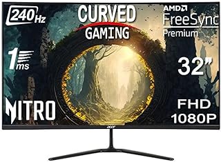 Acer ED320Q Nitro Gaming Monitor 32" Inch Curved,…