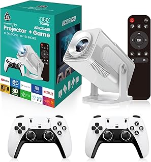 HCS350 Pro Projector and game,64G,Retro 4K…