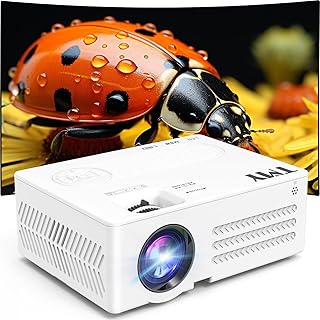 Compare TMY Native 1080P Projector with WiFi and Bluetooth, Outdoor Movie Projector with Sreen, Compatible with Smartphone, HDMI, USB, PC, DVD, Fire Stick, PS5 for Home, Bedroom, Outdoor Use, white at KSA Price