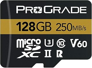 Compare ProGrade Digital microSD Card V60 128GB  Tested for Full Size SD Card Devices | Up to 250MBs Read, 130MBs Write at KSA Price