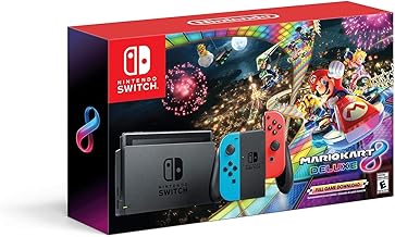 Nintendo Switch With Neon Blue And Neon Red Joyâ€‘Con…