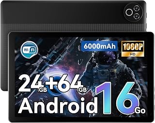 Android 16 Tablet 10.1 Inch, 24GB RAM + 64GB…