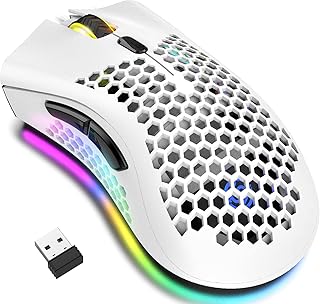 Azonee Wireless Gaming Mouse – Lightweight Honeycomb…
