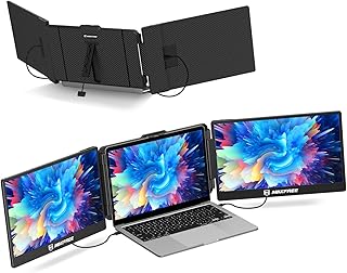 Compare Maxfree S2 Triple Monitor for Laptop, 14'' Laptop Monitor Extender Plug & Play, 1080P HD Portable Laptop Screen Extender for 1317'' Laptops, Compatible with WindowsMacSurfaceAndroidSwitch at KSA Price