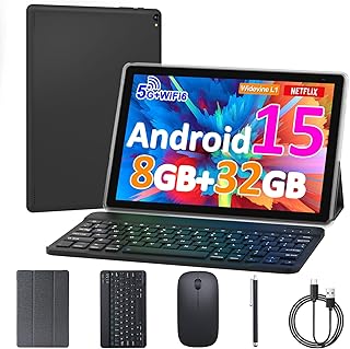 10 inch Android 15 Tablet, 8GB RAM 32GB…