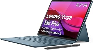 Compare Lenovo YOGA Tab Plus, 12inch, TIDAL TEAL, Qualcomm® Snapdragon™ 8 Gen3 OC 3.3GHz, 16GB Ram, 256GB Storage, WIFI, 10200 mAh Battery, TB520FU,with Keyboard Case and Pen, ZAEG0054SA at KSA Price