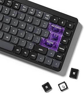 Compare Low Profile Keycaps, Double Shot PBT Keycaps 60 75 100 Percent, PC Transparent Keyboard Caps Dark GreyPurple for Most MX Switches Mechanical Keyboard Keycaps Only at KSA Price