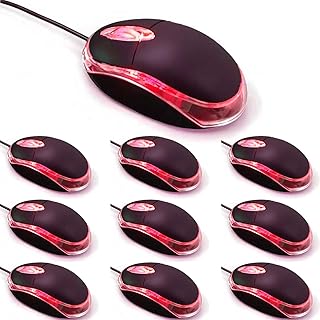 Compare Guiheng 10 Pack Wired Mini Optical Mouse Computer Mouse Ergonomic Mouse with USB Mouse for Laptop PC Desktop mice Compatible with Windows Linux Mac fit for Office Business Home,Kids（Black） at KSA Price