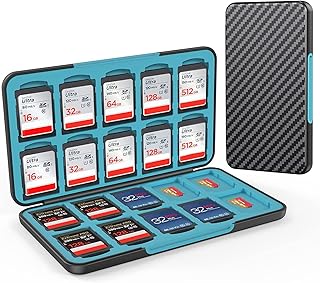 Compare HEIYING Memory Card Case for SD Card and TF Card , Portable SD Card Holder SD SDHC SDXC TF Card Storage with 20 SD Cards Slots & 20 Micro SD Cards Slots. at KSA Price