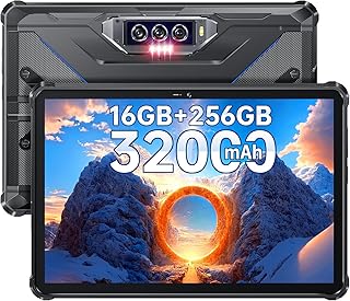 Compare RT7 Rugged Tablet 10.1 Inch, 16GBRAM +256GB ROM 32000mAh 33W Fast Charging, Android 13 Gaming Tablet Dual SIM 4G,48MP+32MP Camera,IP68IP69K at KSA Price
