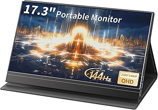 Compare 17.3'' 144Hz 2560 x 1440P IPS HDR 250CDm² HDMI USBC Speakers VESA Monitor for Laptop PC Mac Switch PS5 Xbox at KSA Price