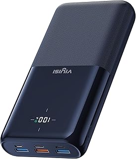 Compare Power Bank 30000 mAh Portable Charger 22.5W Fast Charging USB C Battery Pack with 4 Outputs & 3 Inputs for Samsung iPhone iPad Android Phones Blue at KSA Price