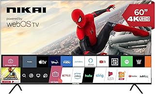 Compare Nikai 60 Inch 4K UHD WebOS Smart Tv Platinum Series, Magic Remote, Cinema Screen Design 4K Ultra HDR, Dolby Audio, Smart Voice Control, Apps YouTube, Netflix, Shahid – NIK60MEU4STN at KSA Price