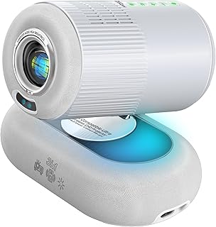 Compare Promate 4K Wireless LCD Projector with Android 13, 250 ANSI Lumens, Auto Focus, Auto Keystone, Bluetooth 5.4, WiFi, HDMI, USB, Stereo Speakers, RGB Lights, Portable Mini Design, Beamer250R at KSA Price