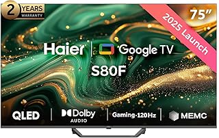 Haier 75 Inch 4K QLED Smart Google TV |…