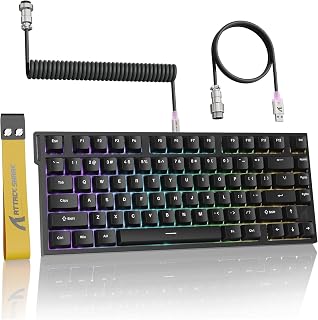 Compare ATTACK SHARK R82HE 75% Rapid Trigger Mechanical Gaming Keyboard Wired,Hall Effect Magnetic Switch,Adjustable Actuation Esports,8KHz Polling Rate,0.08ms Latency with C01 Ultra Lighting Cable Black at KSA Price