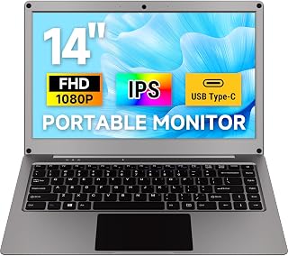 Compare ELECROW 14 Inch Portable Monitor with Keyboard, Lapdock 1080P FHD IPS Display with Builtin Battery, USB C External Computer Monitors Compatible with Raspberry Pi, Phone, Mini PC, Mac, Game Console at KSA Price