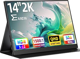 EVICIV 14" Portable Monitor, 2K QHD IPS…