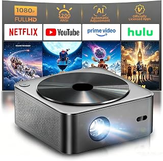 Compare Projector4K 1200 ANSIOfficially Licensed AppsDolby AudioSmart Projector with WiFi6 and Bluetooth,3D Stereo Sound & AI Auto Focus,Outdoor Movie Projector,MAX 300''Display at KSA Price