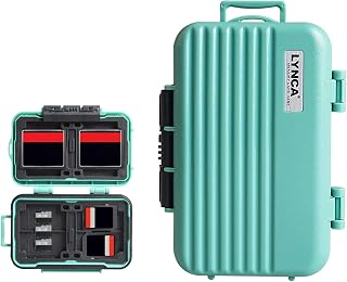 Compare LYNCA Memory Card Case Holder, Memory Card Hard Protector Case Professional WaterResistant AntiShock Compact Camera Card Hard Storage Box for 8 SD Cards 4 CF Cards 12 Micro SDTF Cards Green at KSA Price
