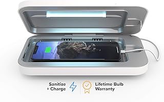 Compare PhoneSoap 3 UV Cell Phone Sanitizer & Dual Universal Cell Phone Charger Box | Patented & Clinically Proven 360Degree UVC Light Sanitizer | Disinfects and Charges All Phones White at KSA Price