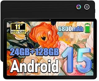 Compare Whitedeer Android 15 Tablet 11 Inch, 24GB RAM + 128GB ROM 1TB Expandable, 6800mAh, HD IPS Display 1280 × 800, OctaCore Processor, WiFi 6+BT5.4, Widevine L1, 5MP + 8MP, Face Detection, Black at KSA Price