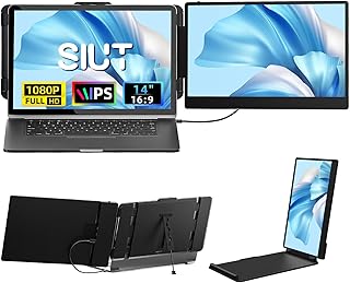 Compare 14" Laptop Screen Extender  1080P IPS FHD Dual Monitor for 13"17" Laptops Travel Work Portable Extended Monitor Compatible with Windows Mac at KSA Price