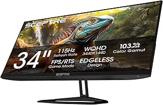 Compare Sceptre New 34inch IPS Gaming Monitor 3440 x 1440 up to 115Hz DP HDM Buildin Speakers, Machine Black 2026 at KSA Price