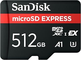Compare SanDisk microSD Express Memory Card 512 GB 5.3K, 4K UHD & RAW Image Recording, Read up to 880 MBs & Write up to 650 MBs, RescuePRO Deluxe at KSA Price