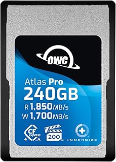 Compare OWC 240GB Atlas Pro High Performance Cfexpress 4.0 Type A Memory Card Professional Grade, up to 1850MBs Read and 1700MBs Write Speed at KSA Price